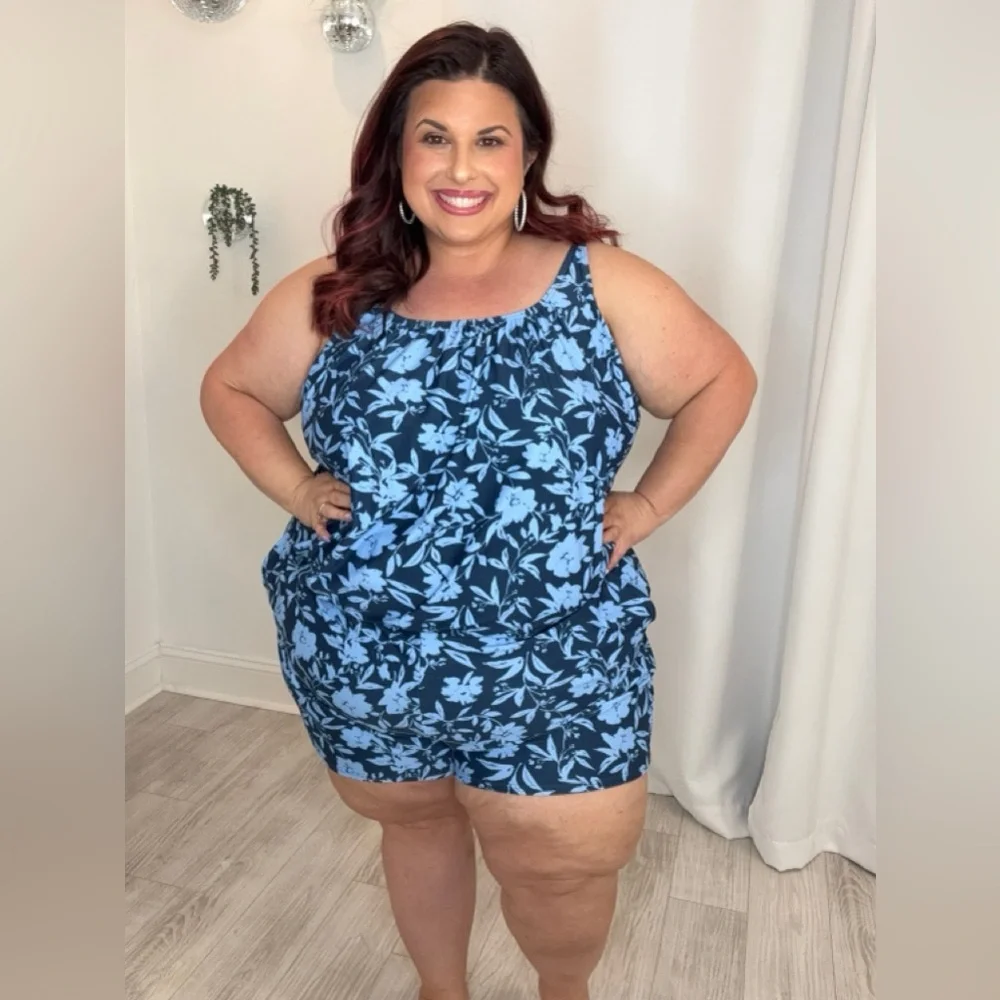 Plus One Piece Swim Romper